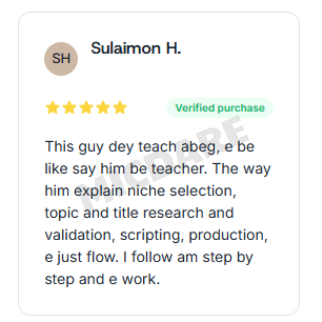 Student testimonial