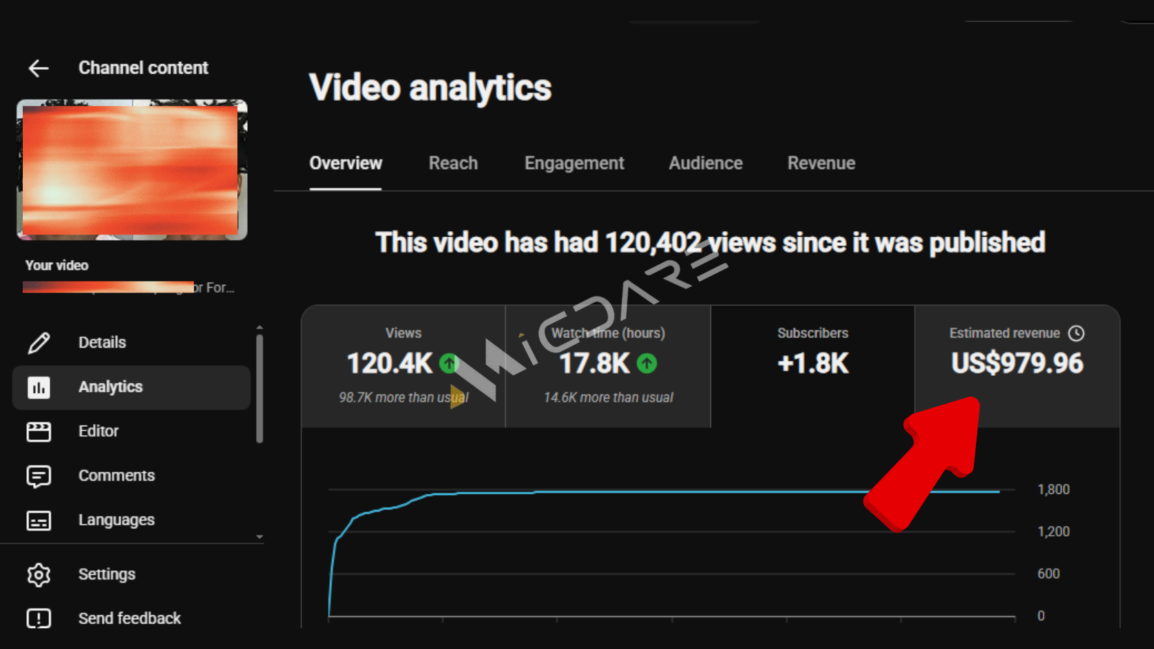 YouTube earning proof